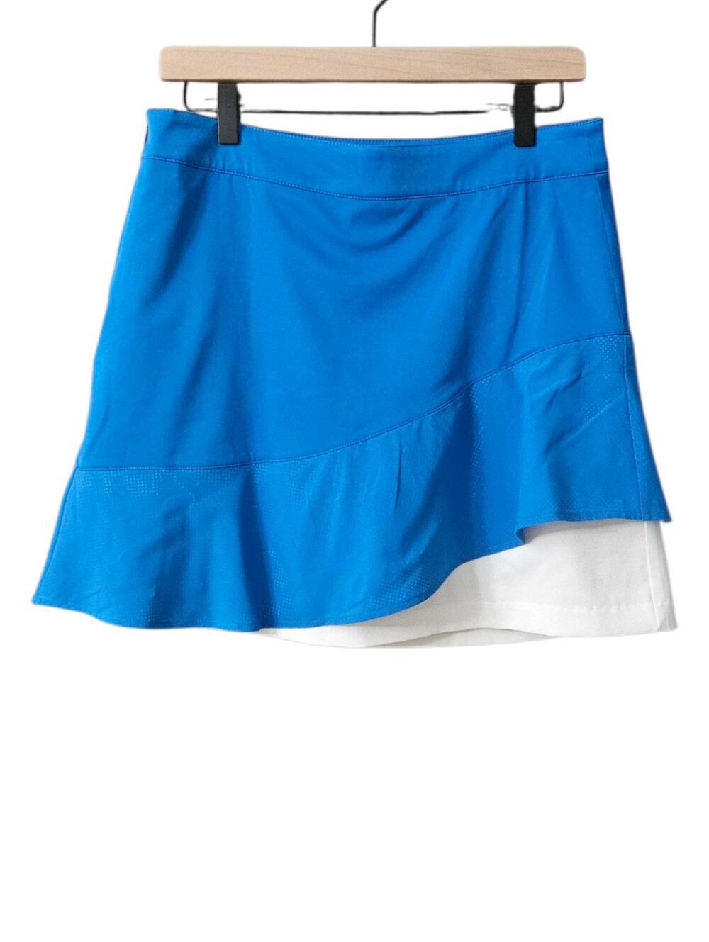 Lady Hagen Watercolor Perforated Woven Skort NEW Size 6 Blue White Golf Tennis